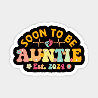 Soon To Be Auntie 2024 Mother's Day For New Auntie Magnet