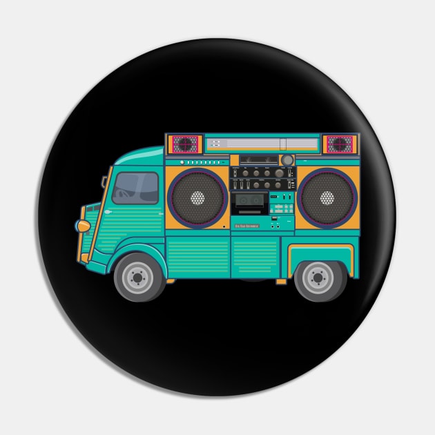 Citroen HY - Boombox Van- Huge Ghettoblaster on a Classic Van Pin by Boogosh