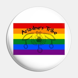 Ariadne's Tribe Rainbow Flag Logo Pin