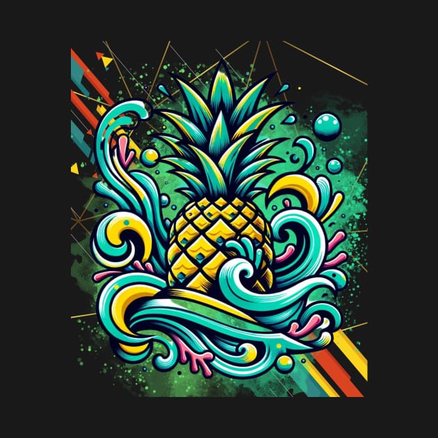 Abstract Pineapple Art by mieeewoArt