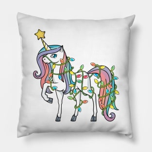 Tree Unicorn -Sweatshirt Christmas T-shirt for boy's and girl's Pillow