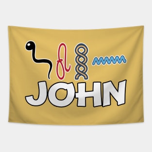 JOHN-American names in hieroglyphic letters-JOHN, name in a Pharaonic Khartouch-Hieroglyphic pharaonic names Tapestry