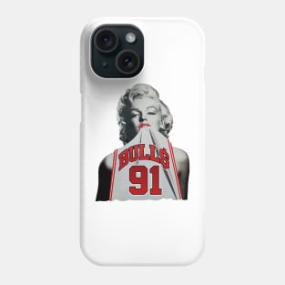 Marilyn Monroe Chicago Dennis Rodman white Phone Case