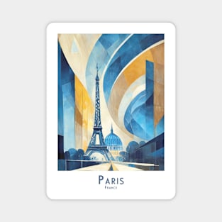 Paris Art Print in Bauhaus-Style Magnet