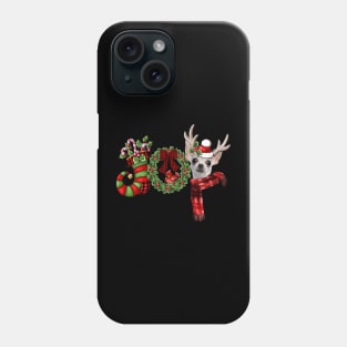 Christmas Joy Dwarf Stocking Reindeer White Chihuahua Phone Case