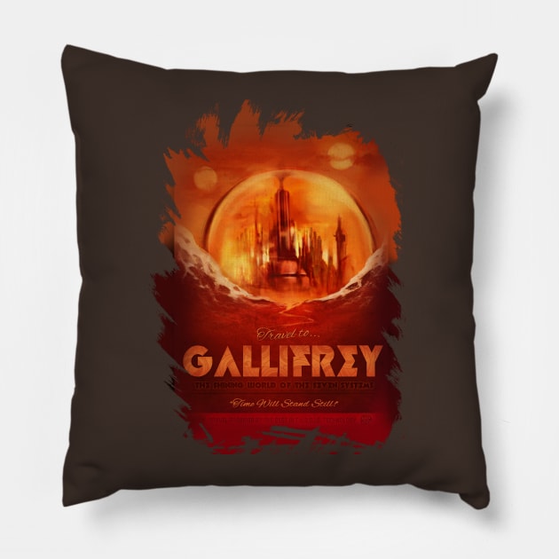 Travel to Gallifrey Pillow by Omega_Man_5000