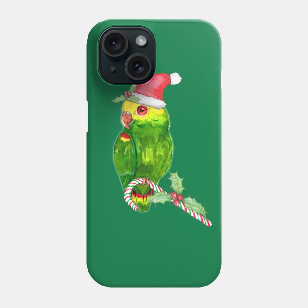 Amazon parrot Christmas style Phone Case by Bwiselizzy