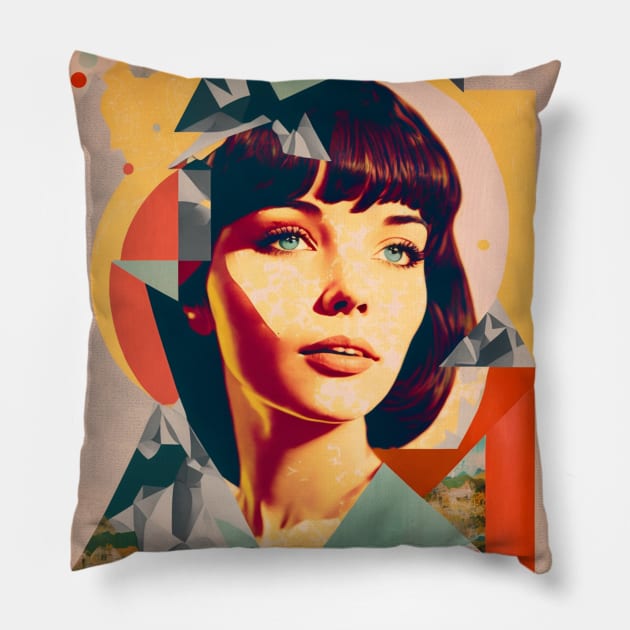 Anna Karina #4 Pillow by MonoMagic