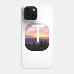 Initial T Sunset Photograph Phone Case