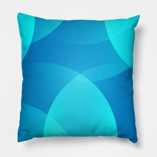 Circle Abstract Blue Celestial Pillow