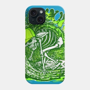 Surfer Skeleton by miskedesign Phone Case
