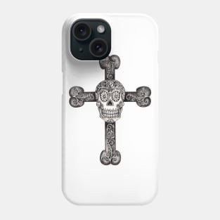 Skull and cross bone day of the dead. Phone Case