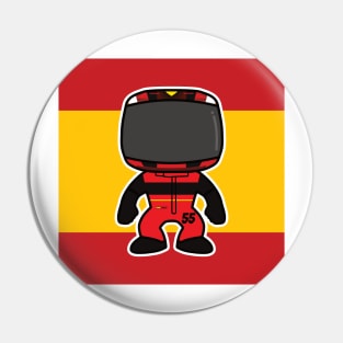 Carlos Sainz Custom Bobblehead - 2022 Season Flag Edition Pin