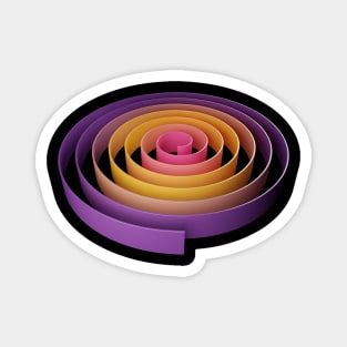 Spiral Shape Abstract Modern Art Magnet