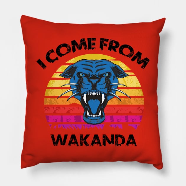 I come from wakanda Pillow by Wakanda