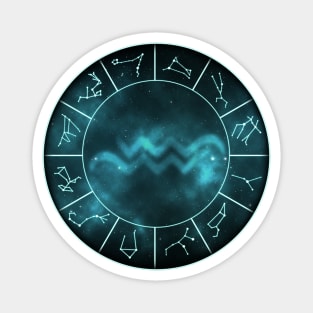 Aquarius Zodiac Symbol Magnet