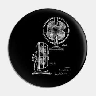 Electric Fan Vintage Patent Drawing Pin