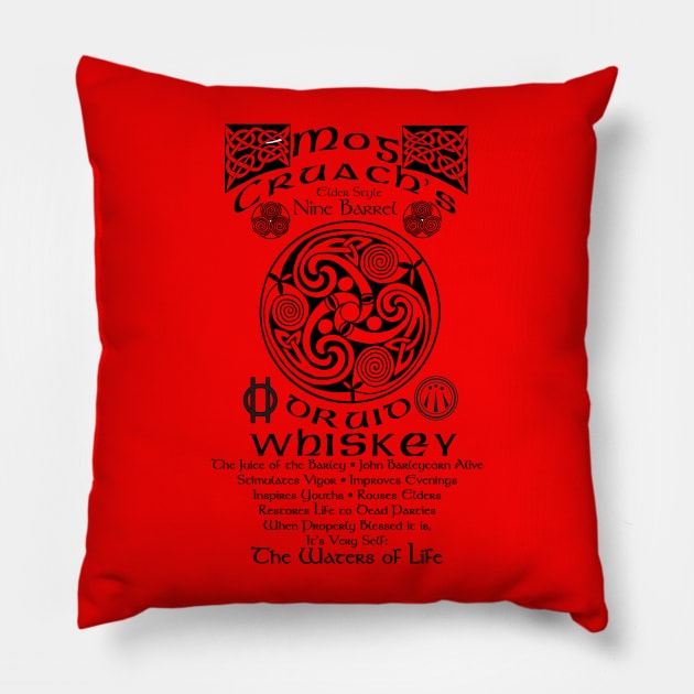 Druid Whiskey Pillow by IanCorrigan