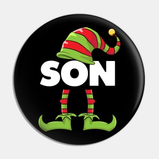 Son Elf Funny Matching Christmas Costume Family Pin