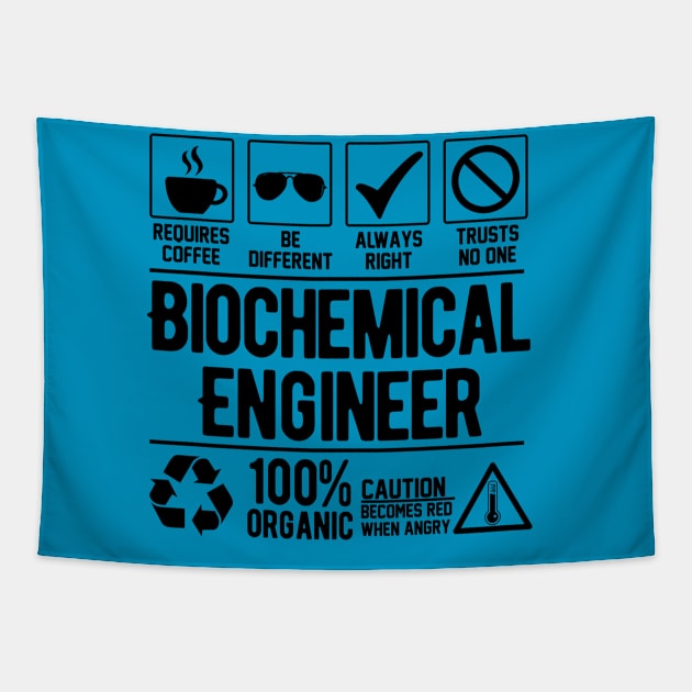 Biochemical Engineer Job (black) Tapestry by Graficof