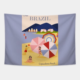 Brazil Travel Poster Tapestry