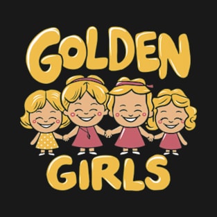 Golden Girls characters holding hands and smiling T-Shirt