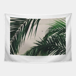 Artful Palm Leaf Graphic Tapestry