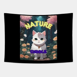 Cat Nature Cuddle Tapestry