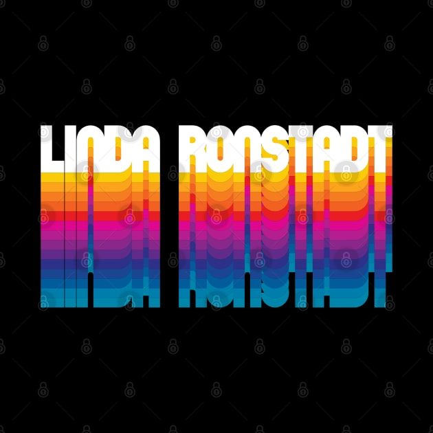 Retro Linda Proud Personalized Name Gift Retro Rainbow Style by Time Travel Style