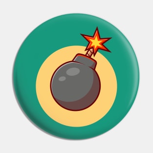 Bomb Cartoon Vector Icon Illustration (2) Pin