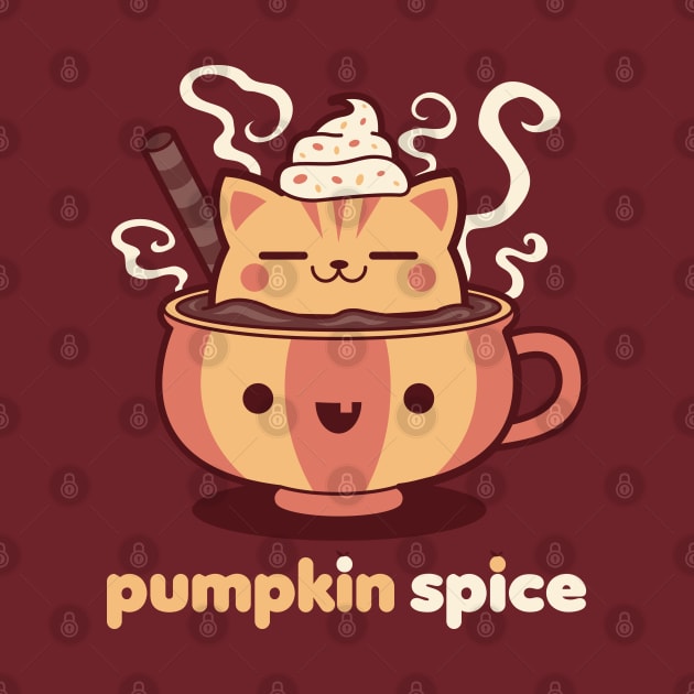 Pumpkin Spice Kawaii Kitty by Kappacino Creations