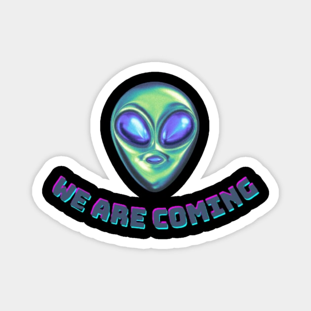 Alien invasion Magnet by Designed-clothing