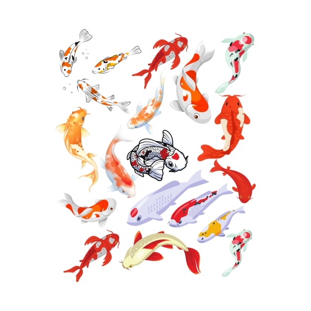 Koi Carp Fish Print by Abstractdiva