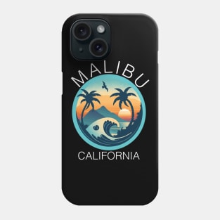 Malibu - California (with White Lettering) Phone Case