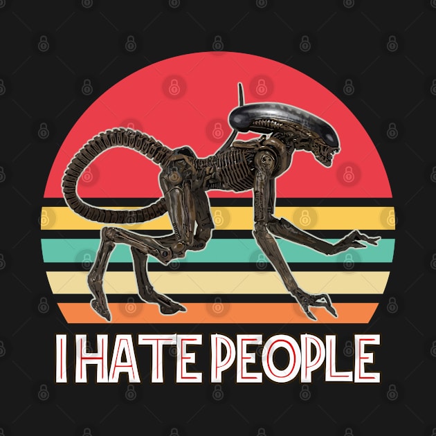 Alien Hate People retro by vestiart