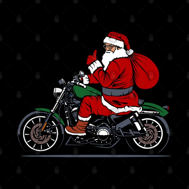 Santa & motorcycle by Markaryan