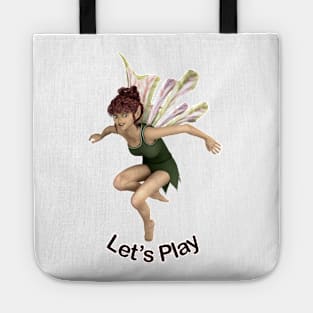 Let's Play No Limits cute elf fairy faerie flying through air dragon wings Tote