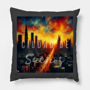 city of dreams Pillow