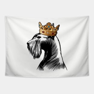 Giant Schnauzer Dog King Queen Wearing Crown Tapestry