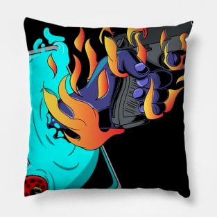 Shooting Hand Illustration Pillow