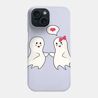 Cute halloween ghost lovers Phone Case