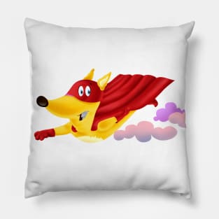 Peppe, the Super Puppy  flying high Pillow