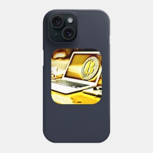 Bitcoin gold make money rounded Phone Case