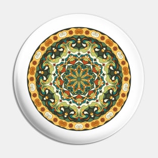 Bright circular arabic ornaments Pin