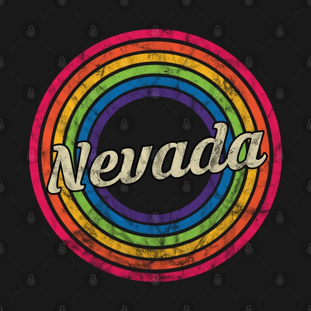 Nevada - Retro Rainbow Faded-Style by MaydenArt