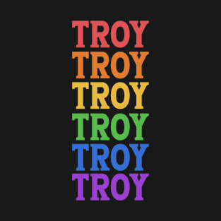 TROY RAINBOW TEXT T-Shirt