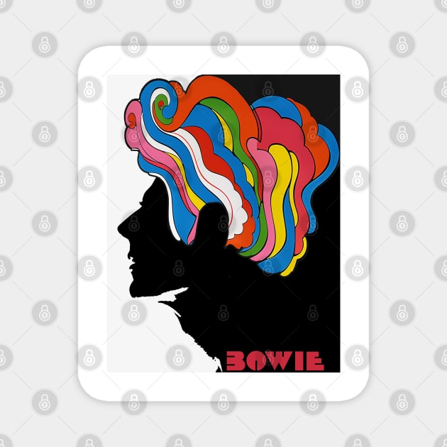 Bowie Portrait/Milton Glaser Tribute Magnet by offsetvinylfilm