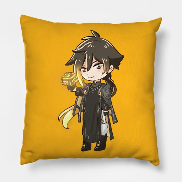 Chibi Zhongli Pillow by ArachanShop