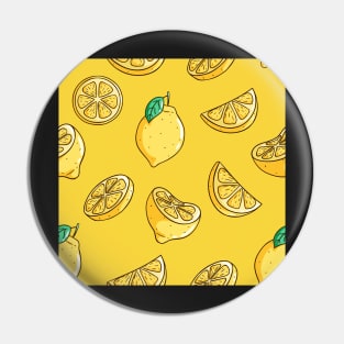 Lemon Fruit Yellow Pattern Pin