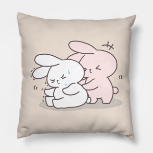 A Bunny's Energizing Stretch to Start the Day! Pillow